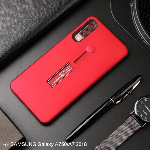 Foto Produk Samsung A7 2018 Silicone Ring Stand Luxury Soft Gel Capa Armor Case dari Megascarlet