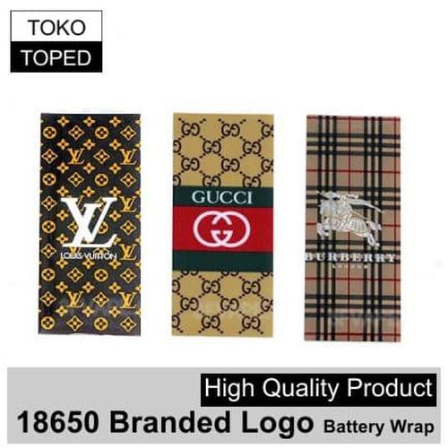 Gambar 18650 Branded Logo Battery Wrap | luxury pattern batere baterai wraps dari deKloud undefined Tokopedia