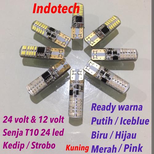 Foto Produk Lampu Senja T10 12v-24v strobo/flash 24 led dari indotech-jkt