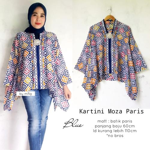 Foto Produk blouse batik kartini moza blue dari batiek latulip solo