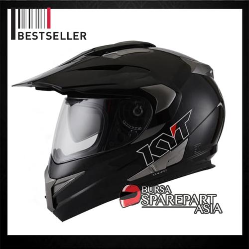 Jual Helm KYT Enduro Supermoto Matt Black Doff Solid Full Face Cross