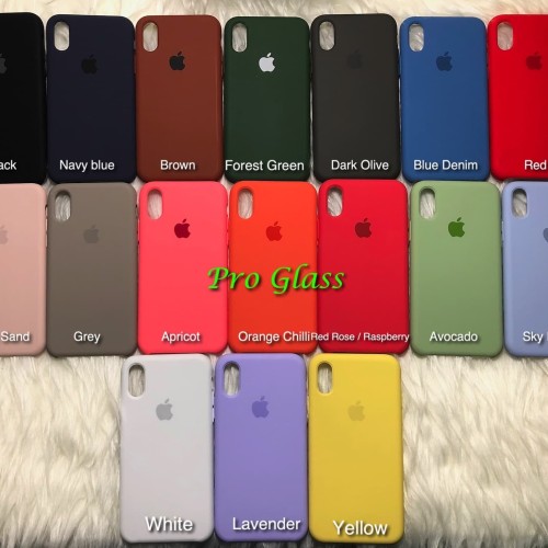 Foto Produk C201 Iphone X / XS Original Apple Silicon Leather Case Silicone dari Pro Glass