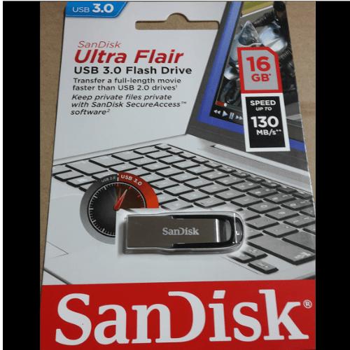 Foto Produk SanDisk Ultra Flair USB 3.0 130MB/s Flashdisk CZ73 16GB dari PojokITcom Pusat IT Comp