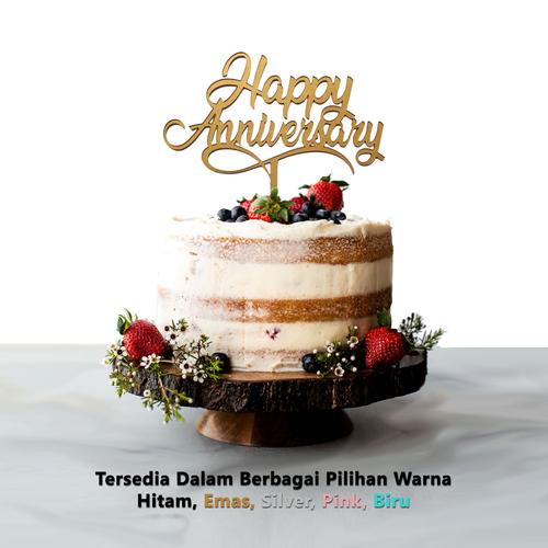 Foto Produk Cake Topper - Topper Kue - Happy Anniversary dari Nail_Your_Art