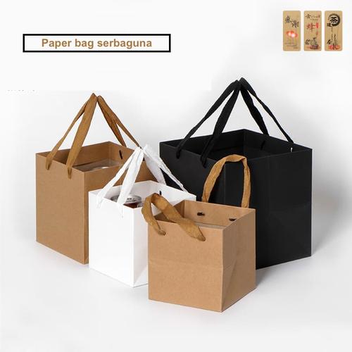 Foto Produk XXL KANTONG BENTUK KOTAK, TAS IMLEK, KANTONG KOTAK,PAPER BAG SERBAGUNA - Putih dari KAYO