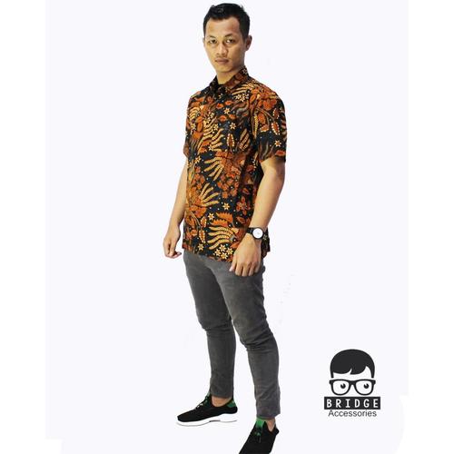Foto Produk KEMEJA PRIA - BATIK PEKALONGAN - BATIK KONDANGAN - BATIK KERJA PRIA-25 - Tembaga, M dari Bridgeacc