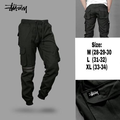 Jual CELANA JOGGER STUSSY HITAM - Kota 