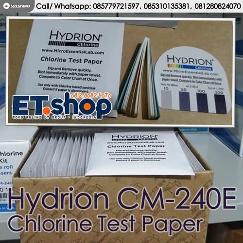 Foto Produk Hydrion CM240E Chlorine Test Kit Paper 0-200ppm - Testkit utk Klorin dari easytest