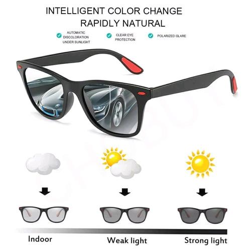 Foto Produk Kacamata Original Photocromic Polarized anti silau UV Long keeper - HitamMerah, tanpa minus dari chobuy