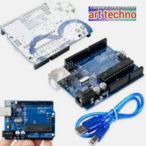 Gambar Arduino Uno R3 16U2 ATmega328P Dip + Kabel Usb dari art techno Kota Bogor Tokopedia