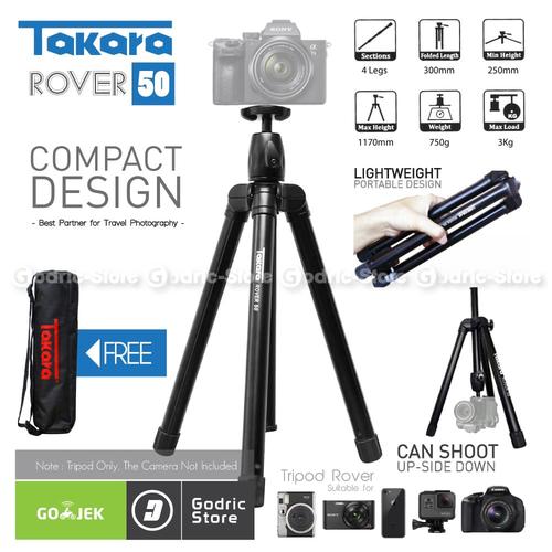 Gambar Takara Rover 50 Tripod Lightweight Travel Tripod for DSLR & Mirrorless dari G-Rex Jakarta Barat Tokopedia