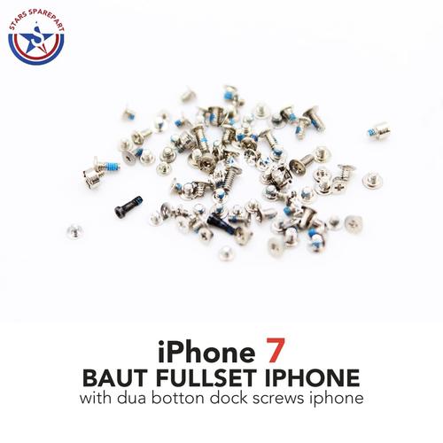 Foto Produk iPhone 7 7G Baut set-screw set full lengkap Original - Silver dari Stars Sparepart