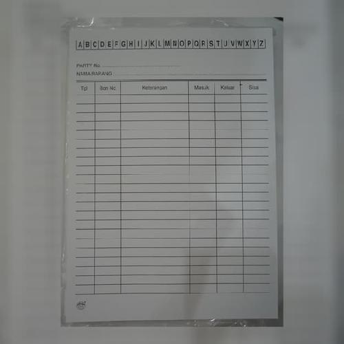 Foto Produk Kartu Stok Kecil Kuarto Kwarto/Kartu Persediaan Barang/Stock Card Stok dari ATK HOUSE