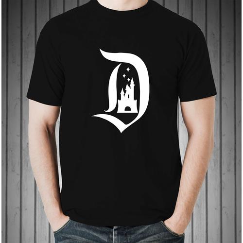 Kaos Distro T-Shirt Black disneyland 