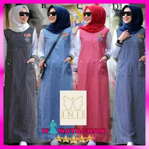 Foto Produk Baju Gamis Syari Terbaru / Jenna Dress Katun Remaja Kekinian dari HINATACHAN