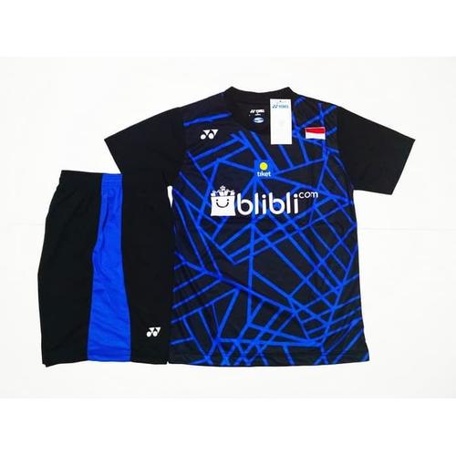 Foto Produk SETELAN BADMINTON / BULUTANGKIS Yonex Y.137 (Black Blue) GRADE ORI dari BIGDADDY86