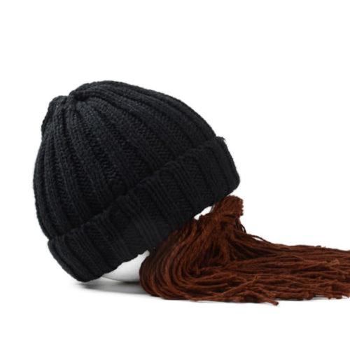 Jual Fashion Men Warm Beanie Beard Face 