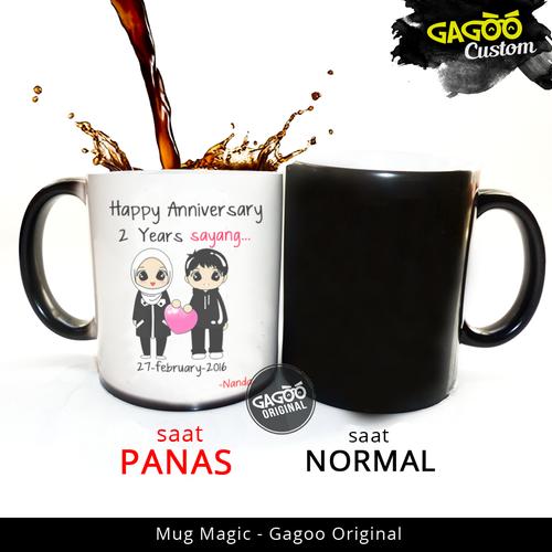Foto Produk CUSTOM - Kado Anniversary Muslim Unik | Mug Bunglon Magic - Anniv 3 dari Gagoo Official Store