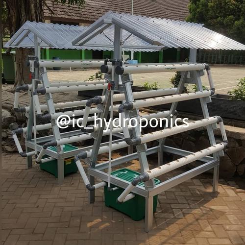 Jual Kit Hidroponik Nft Dft 80 Lubang Rangka Baja Ringan Fullset Kota Tangerang Selatan Ic Hydroponics Tokopedia