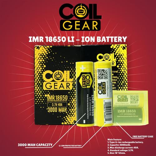 Foto Produk Authentic CoilGear Baterai Battery Batre 18650 3000mAh 40A Special dari VapeOi