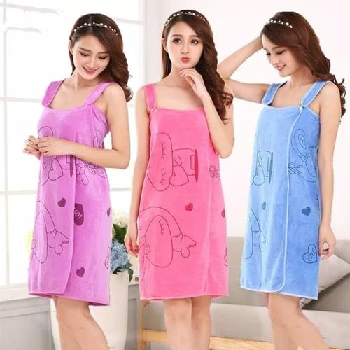 Foto Produk Handuk Baju Karakter Multifungsi ukuran 80x150 - Merah Muda dari Cen store acc