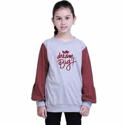 Foto Produk 8T969 Sweater Kaos Lengan Panjang Anak Perempuan Atasan Cantik Cute dari PASGAYANA STALL