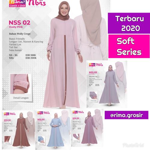 Foto Produk Original Gamis Nibras NSS 02 Dress Warna Soft Series Vintage dari Galeri Nibras