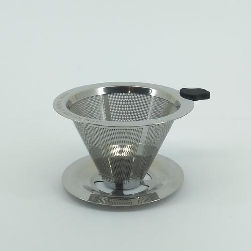 Foto Produk Double Mesh Metal V60 Stainless Steel Coffee Dripper for 1-2 Cups dari Kopi Jayakarta