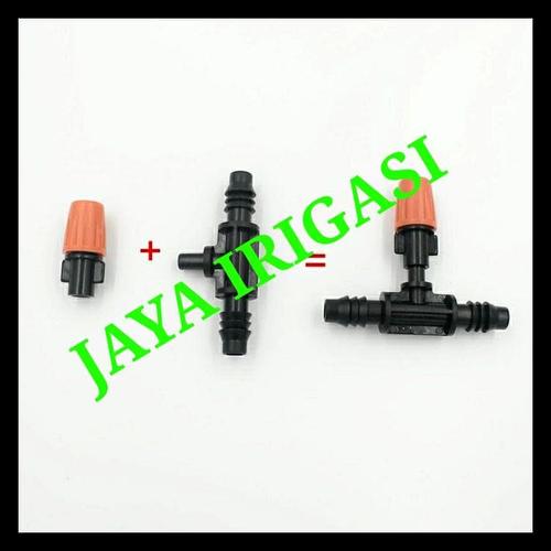 Gambar Sprinkler Sprayer Fogger Mist Nozzle + Konektor Nepel Tee 11Mm Kode dari Kenzies OLshop Jakarta Barat Tokopedia
