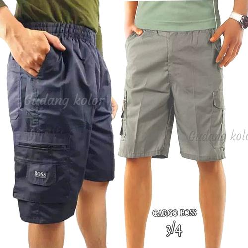 Foto Produk Celana Pendek / Celana Cargo 3/4 Katun Boss dari Gudang Kolor
