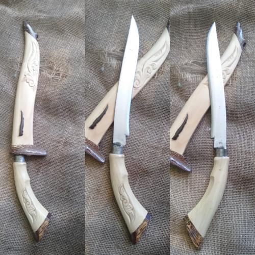 Foto Produk Golok Badik Baja Per Kayu Kopi Ukir dari perkakas pertanian