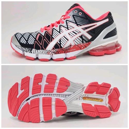 white and pink asics