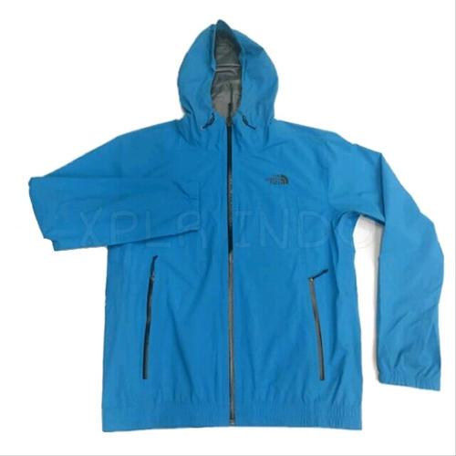 light blue north face rain jacket