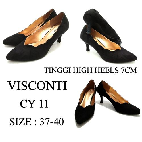 Jual High heels wanita slip on visconti 