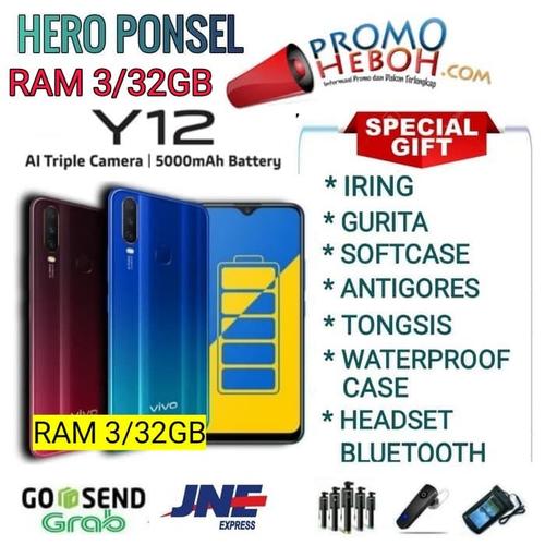 Jual VIVO Y12 RAM 3/32 GB GARANSI RESMI VIVO INDONESIA - Merah