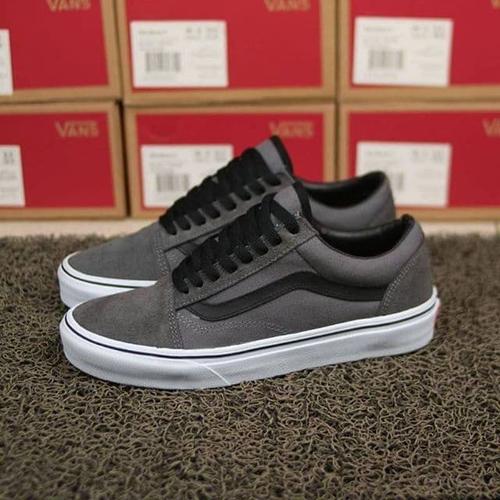 dark gray vans old skool