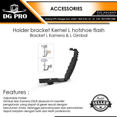Foto Produk Holder bracket Kernel L hotshoe flash - Bracket L Kamera & L Gimbal dari Indo camera shop