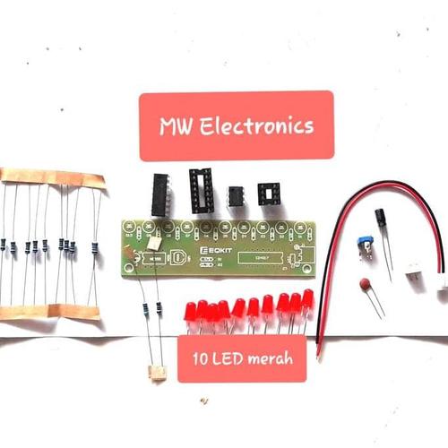 Jual Ne555+Cd4017 Rangkaian Lampu Berjalan Running Led Set Dip Pcb Kit