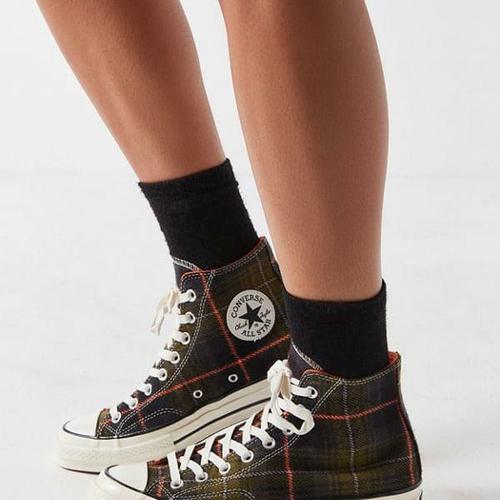 converse high plaid