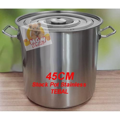 Jual JUMBO 68L Stockpot 45CM stock pot stainless SUPER seTEBAL Zebra
