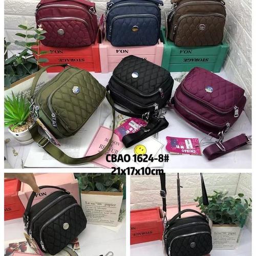 Foto Produk TAS WANITA CHIBAO BORDIR 2in1 Jinjing Dan Selempang CB1624 - Cokelat dari "HAPPY-BAG"