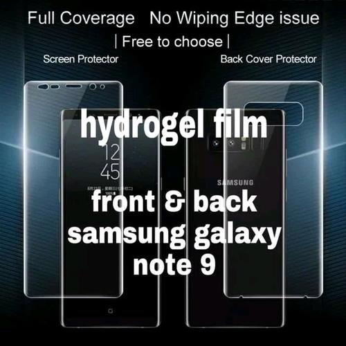 Foto Produk SCREEN GUARD HYDROGEL ANTI GORES DEPAN BELAKANG SAMSUNG GALAXY NOTE 9 dari Uniq-one shop