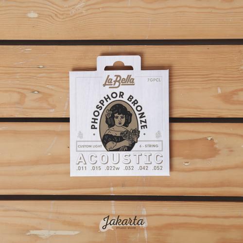 Gambar La Bella Acoustic 11-52 Phosphor Bronze 7GPCL guitar strings/senar dari Jakarta Music Store Jakarta Selatan Tokopedia