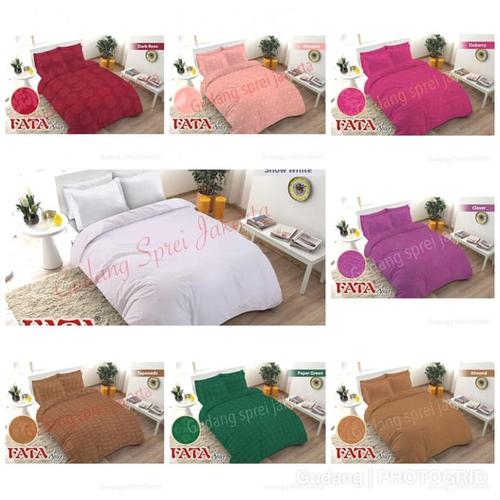 Foto Produk sprei Single 90x200 cm Unik Murah Ukuran Khusus Polos Emboss Terl dari darilynn