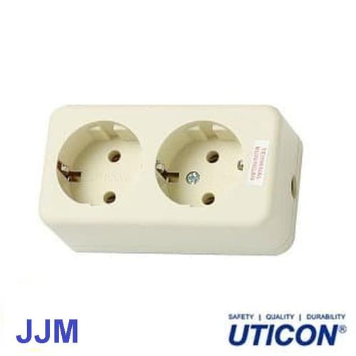 Jual Stop Kontak UTICON 2 Lubang - Terminal Colokan Listrik Electric ...