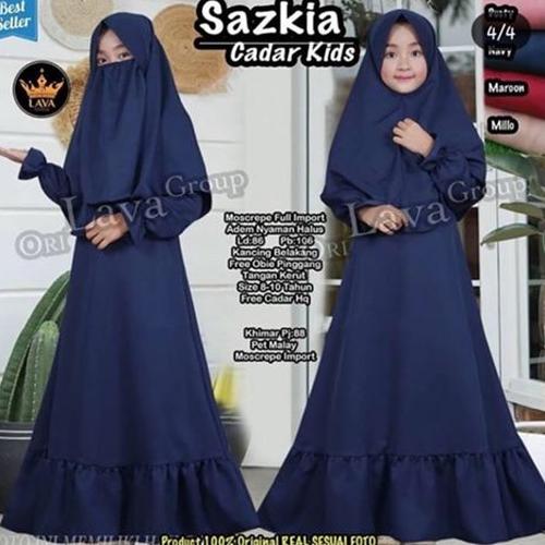 Foto Produk syar'i anak baju muslim anak gamis anak plus cadar dari dhenistore