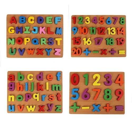 Foto Produk Mainan Edukasi Anak PUZZLE CHUNKY ALFABET dan ANGKA WARNA WARNI - Huruf Besar dari lovely kayy