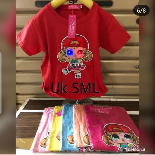 Foto Produk Kaos LED anak lampu mono led LOL/Tshirt anak perempuan baju lol lucu dari milias asesoris