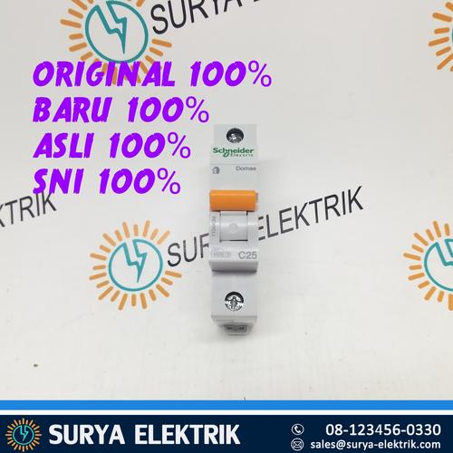 Foto Produk MCB SCHNEIDER MERLIN GERIN DOM DOMAE 1P 1PHASE 1PAS C25 25A 25 A AMPER dari SURYA-ELEKTRIK