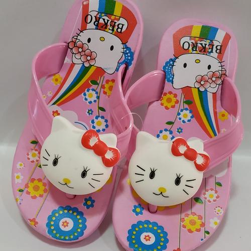 Foto Produk Sandal Jepit Wedges H2cm Boneka Bunyi Hello Kitty S22-33 Merk Bekro dari GROSIRAN SANDAL MURAH